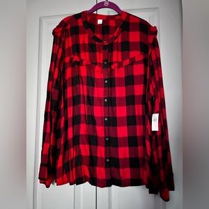 Old Navy red flannel size XXL